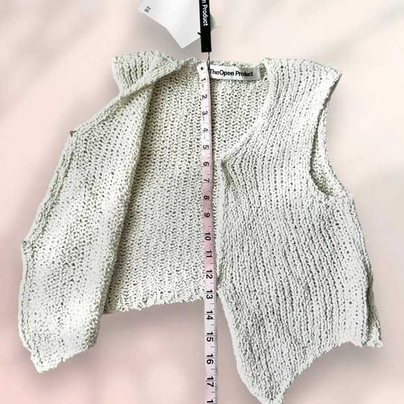 NWT TheOpen Product V NECK KNIT VEST Beige One Size - Picture 5 of 17
